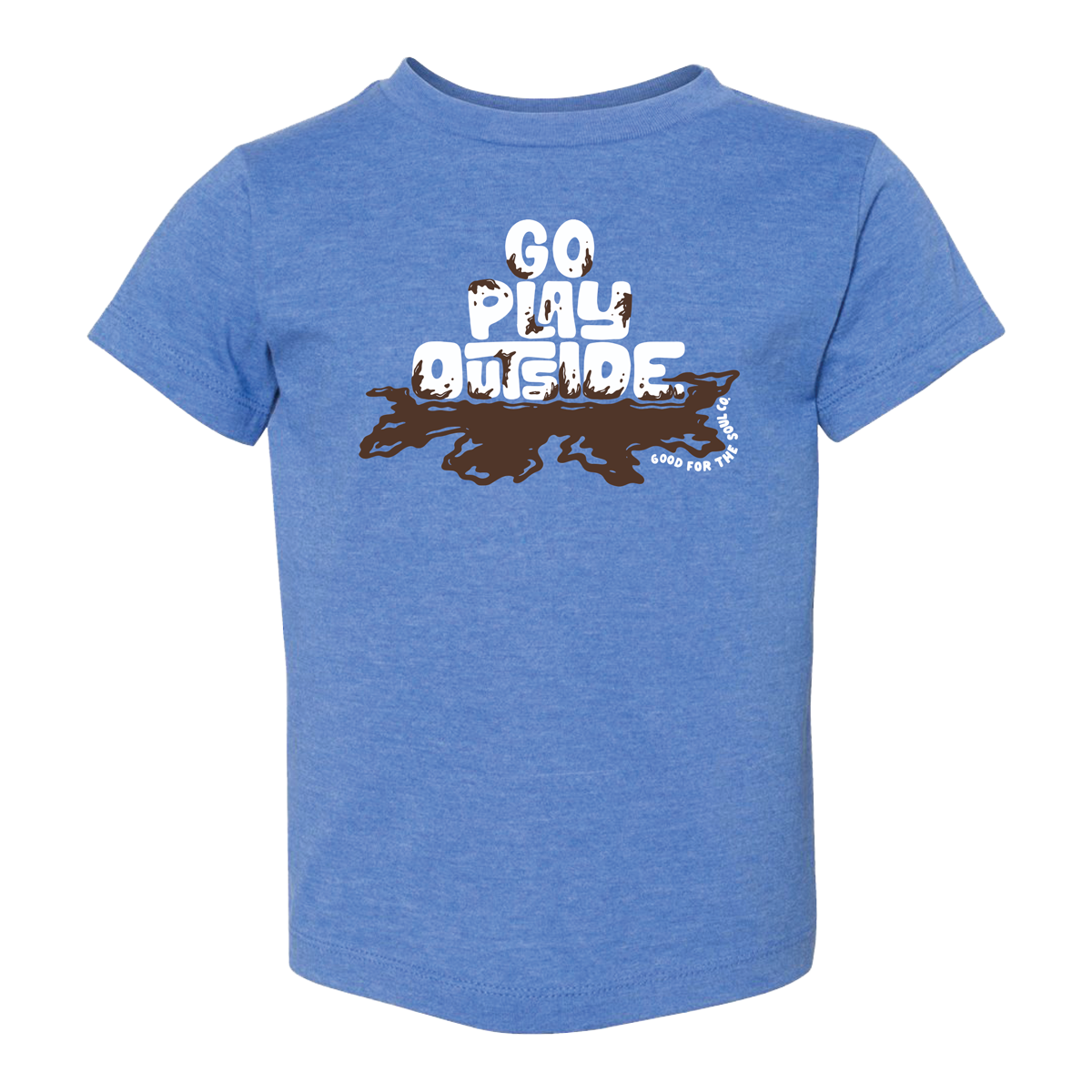 Go Play Outside Toddler Tee // Columbia Blue
