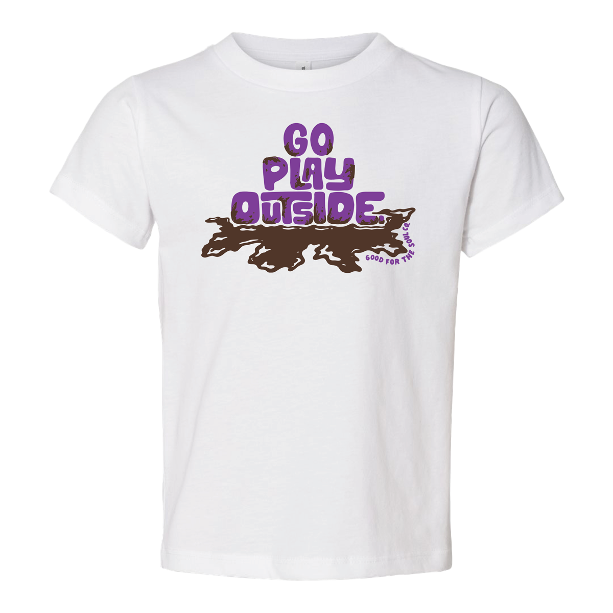 Go Play Outside Toddler Tee // White