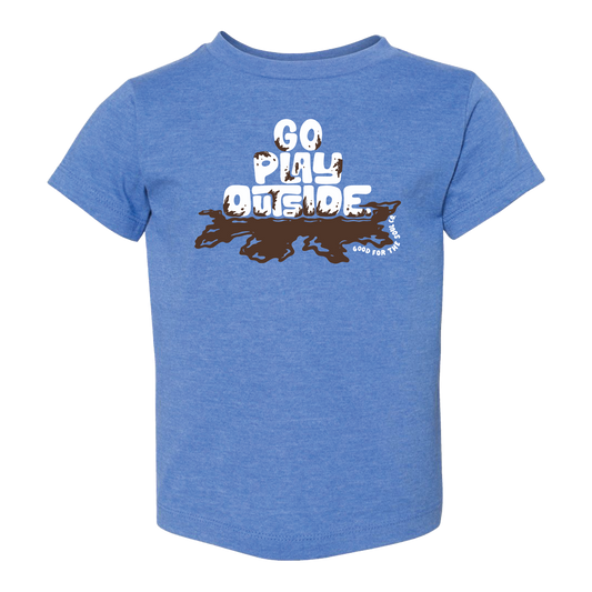 Go Play Outside Toddler Tee // Columbia Blue
